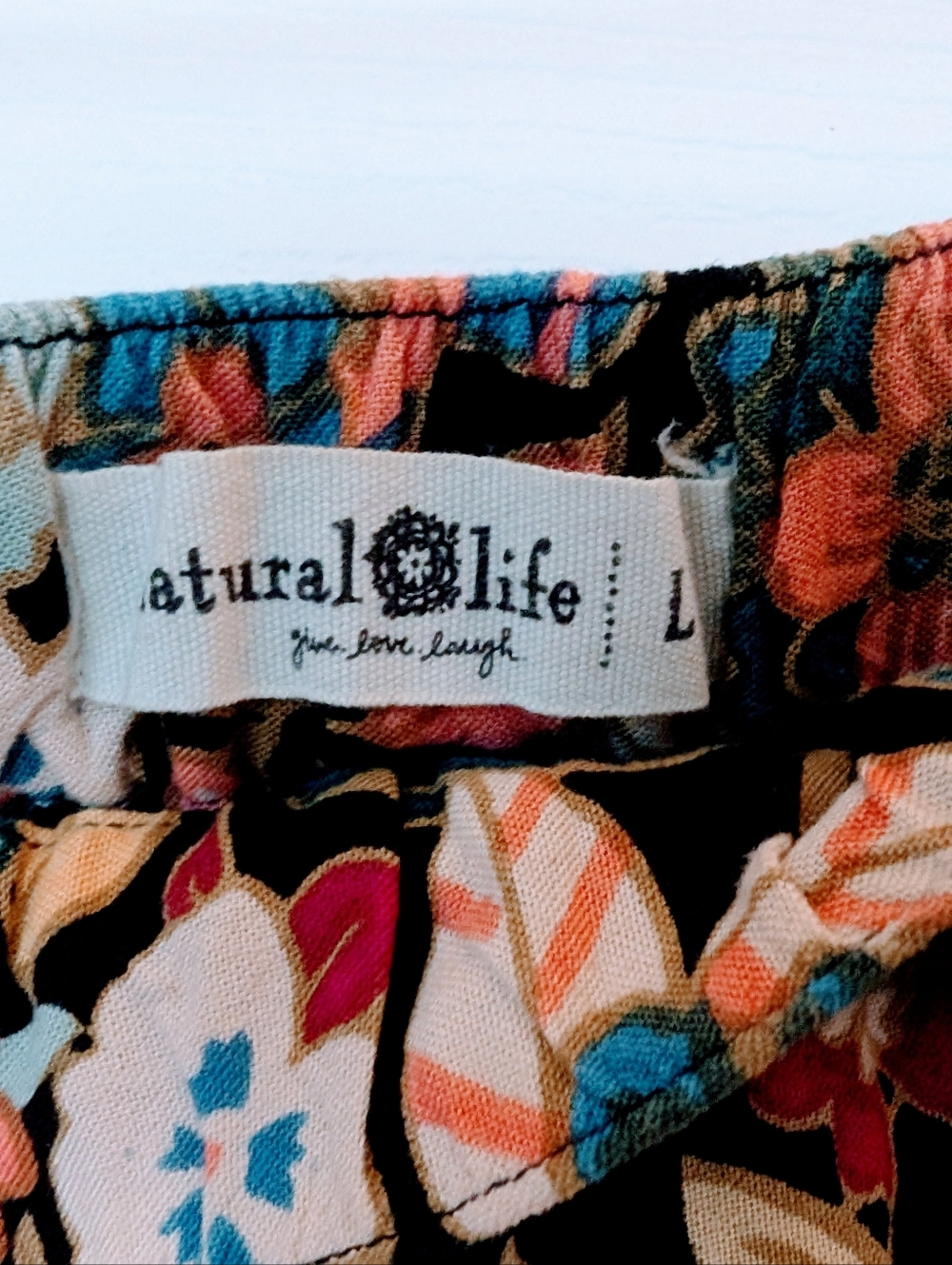 NATURAL LIFE Patti Palazzo Pants Black Floral Print - Picture 7 of 7